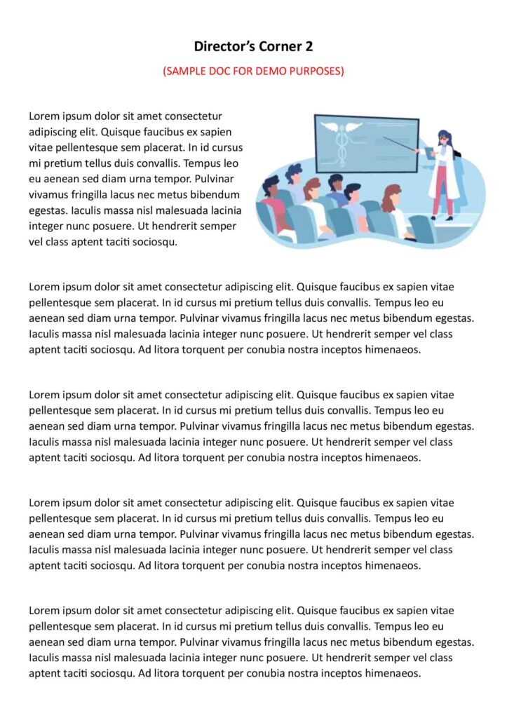 Director's corner 2 (sample doc image)