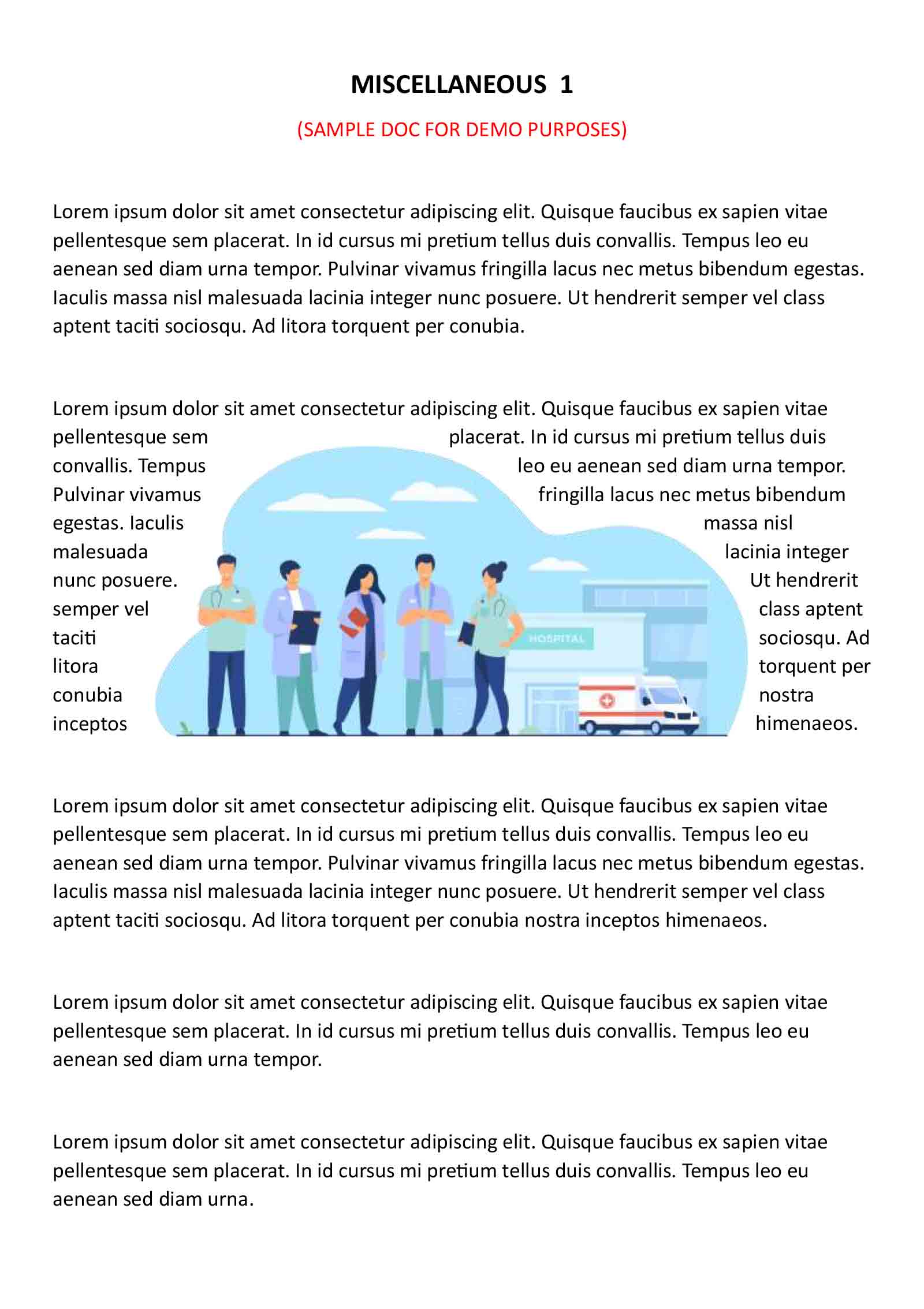 Miscellaneous 1 (sample doc)